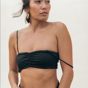 SIE swim Meghan smock bikini top.